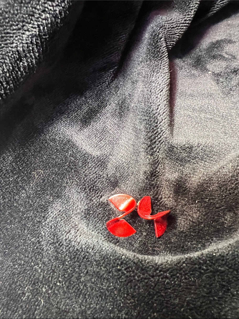 Red Petal Stud Earrings - Women Accessories